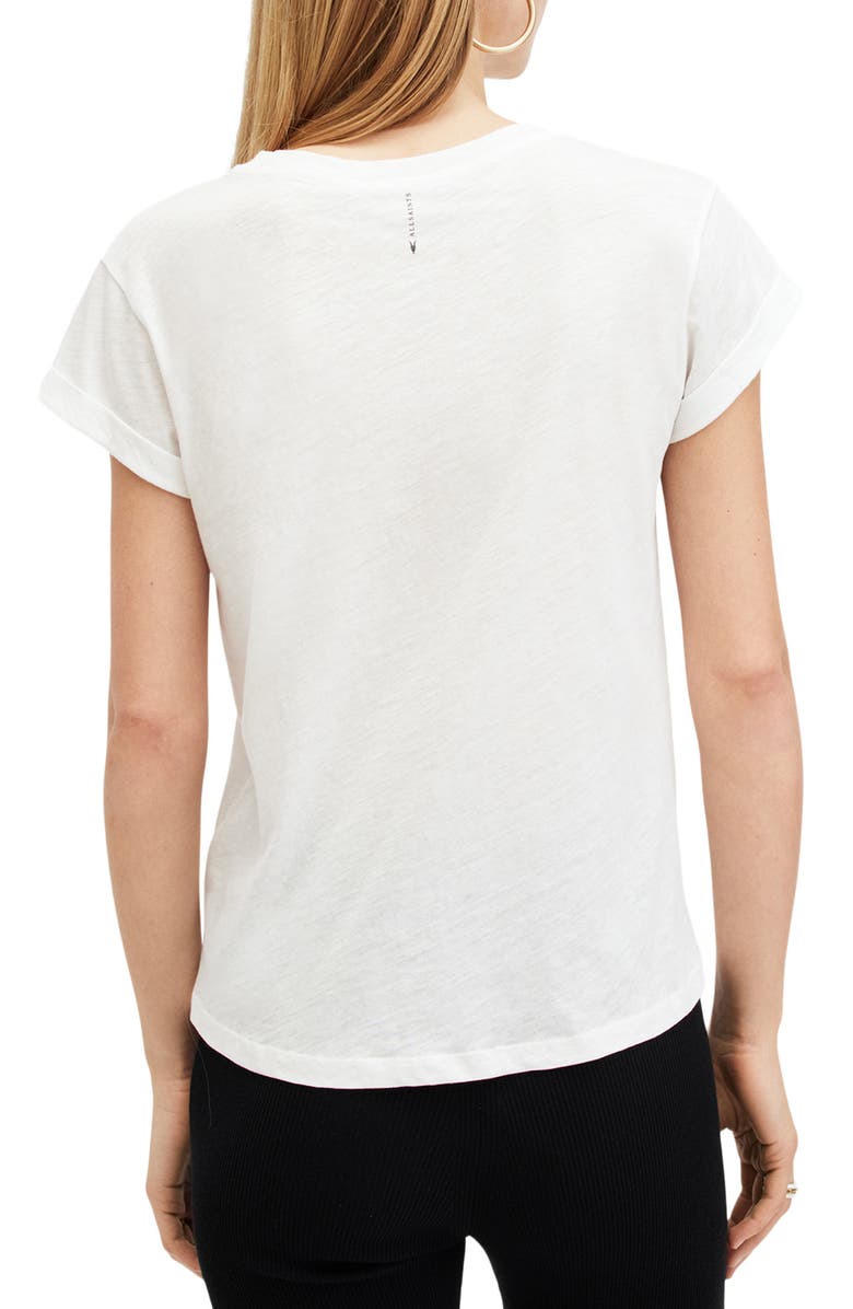 AllSaints Anna Crewneck Cotton T-Shirt, Alternate, color, Chalk White