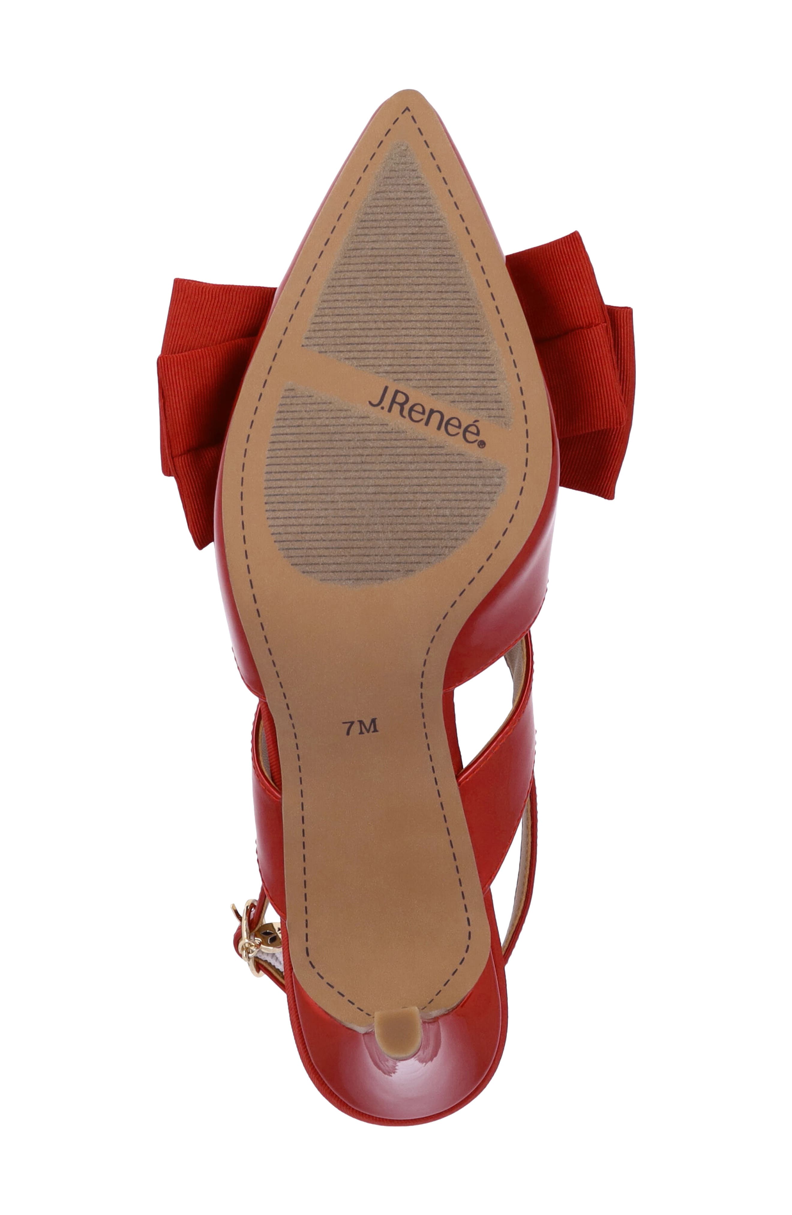 Morigen Slingback Pointed Toe Pump, Alternate, color, RED