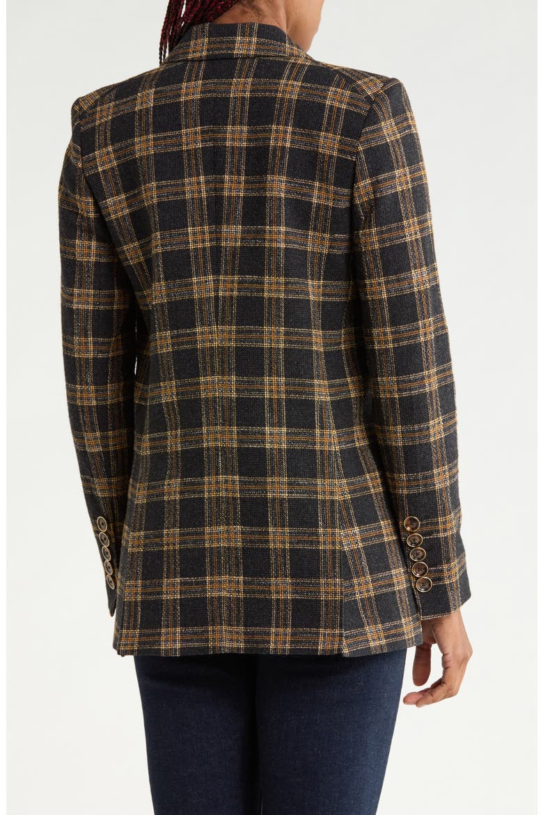 Oria Plaid Dickey Jacket, Alternate, color, BLACK/ NATURAL