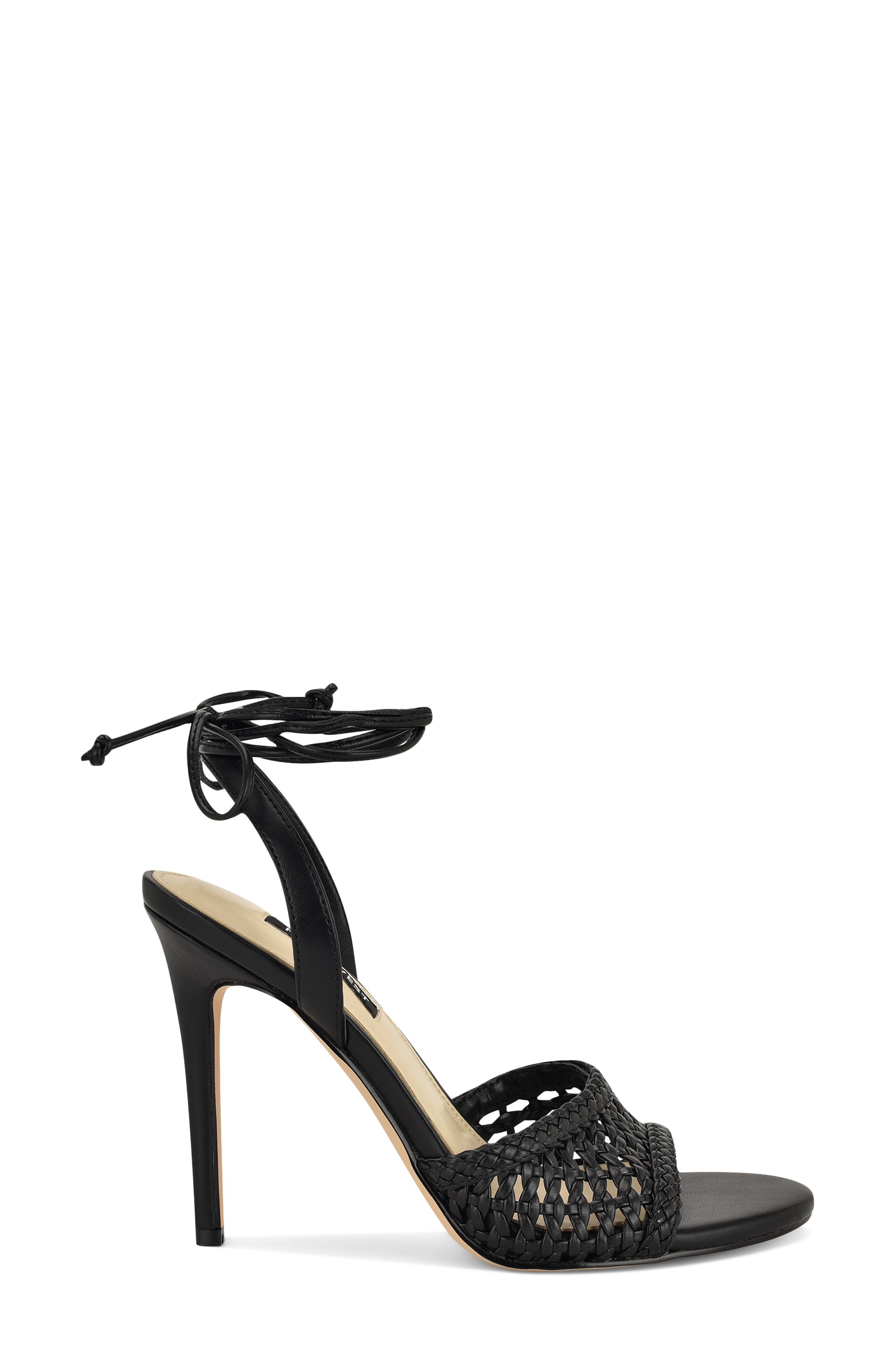Nine West Merta Stiletto Sandal, Alternate, color, Black