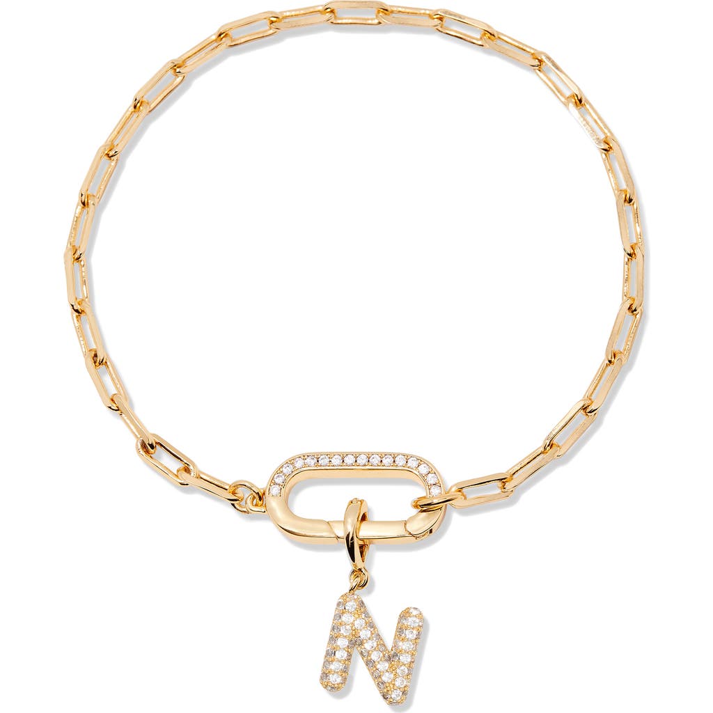 Brook & York Brook And York Petra Initial Charm Bracelet In Gold N