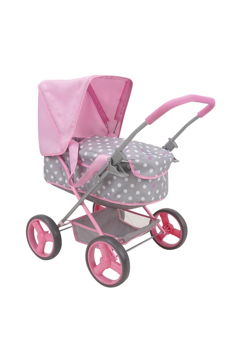 509 Crew Cotton Candy Pink Doll Pram Fits Dolls 18'', Main, color, Multicolored
