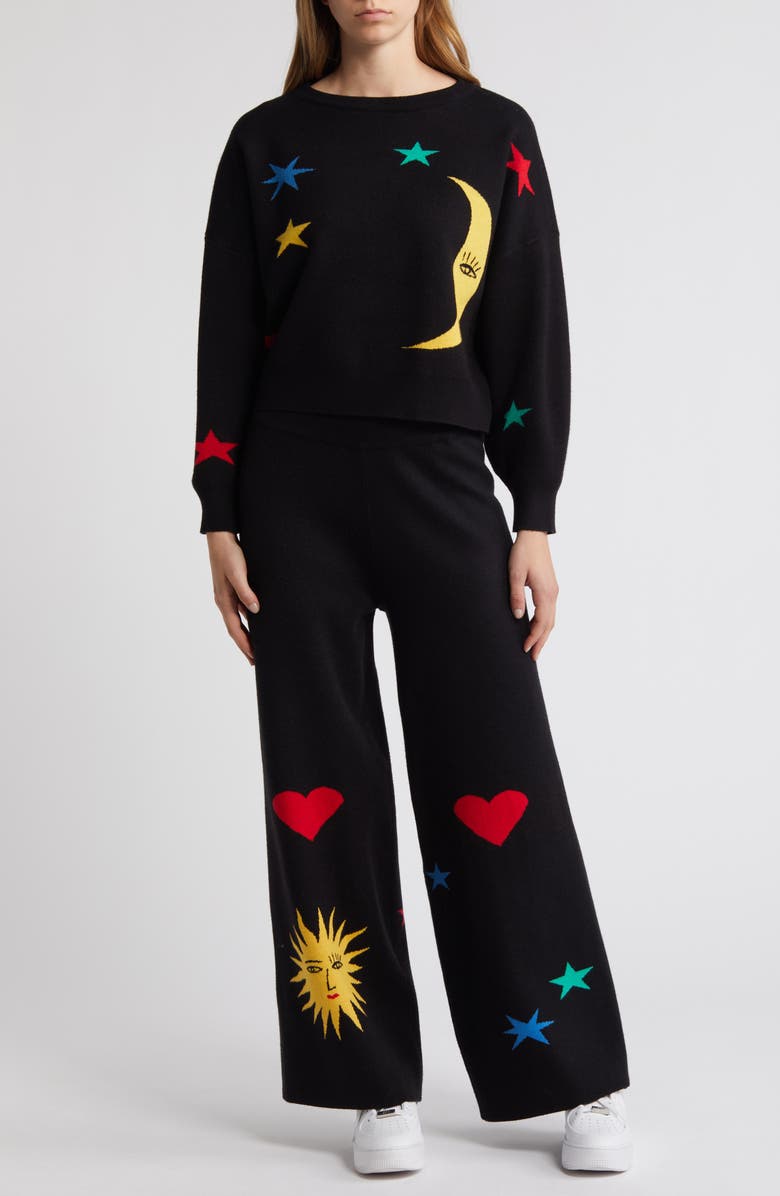 Dressed in Lala Celestial Knit Long Sleeve Sweater & Pants Set, Main, color,