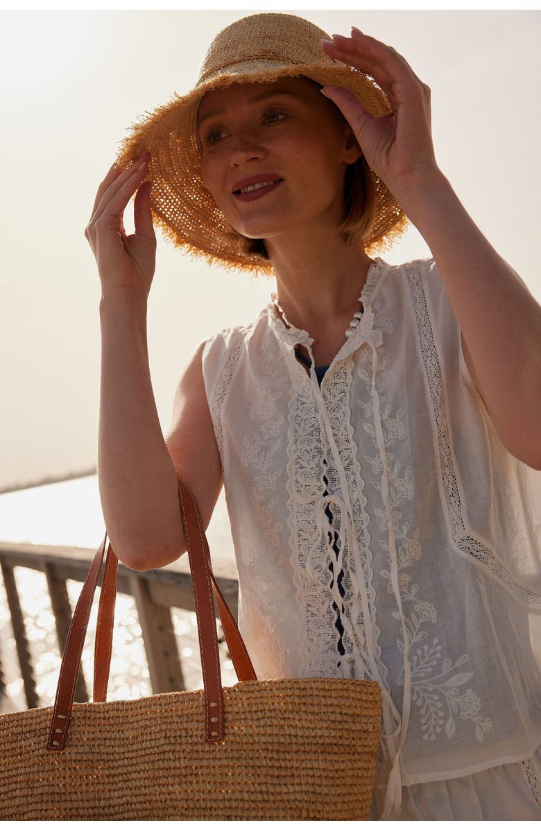 Hat Attack Packable Raffia Bucket Hat, Alternate, color, Natural