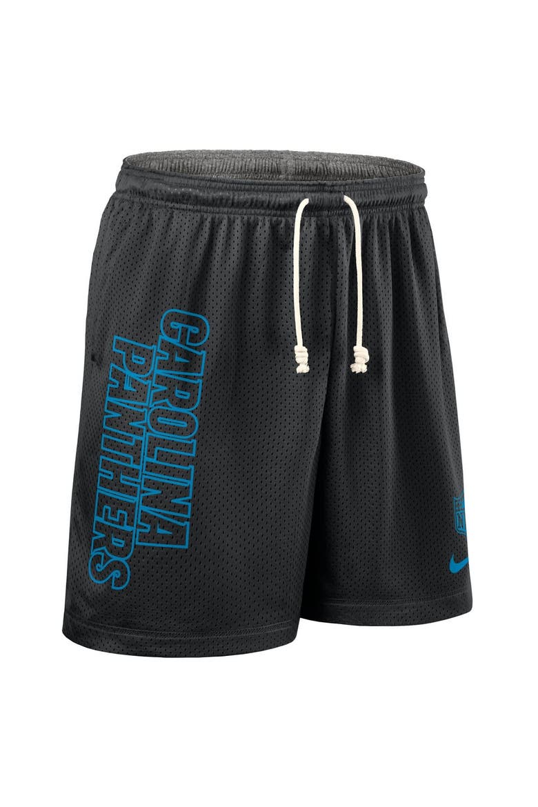 Men's Nike Black Carolina Panthers Sideline Reversible Performance Shorts, Alternate, color, Black