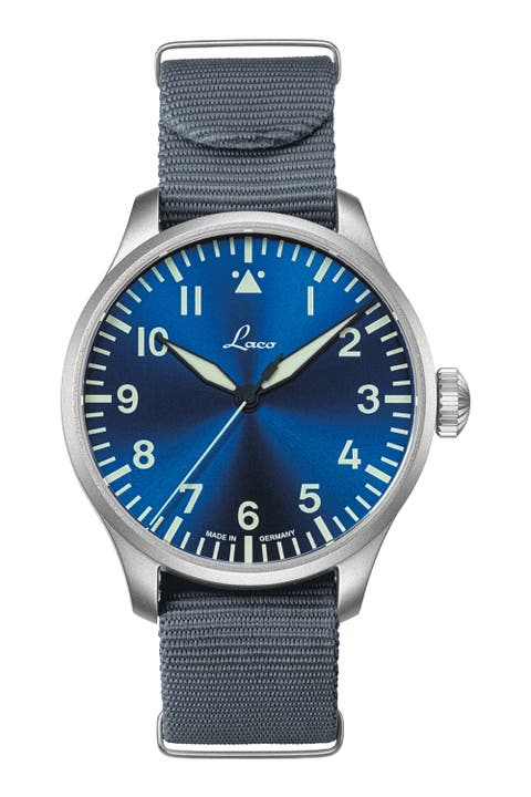 Augsburg - 42mm, Blue Dial, Nylon Strap