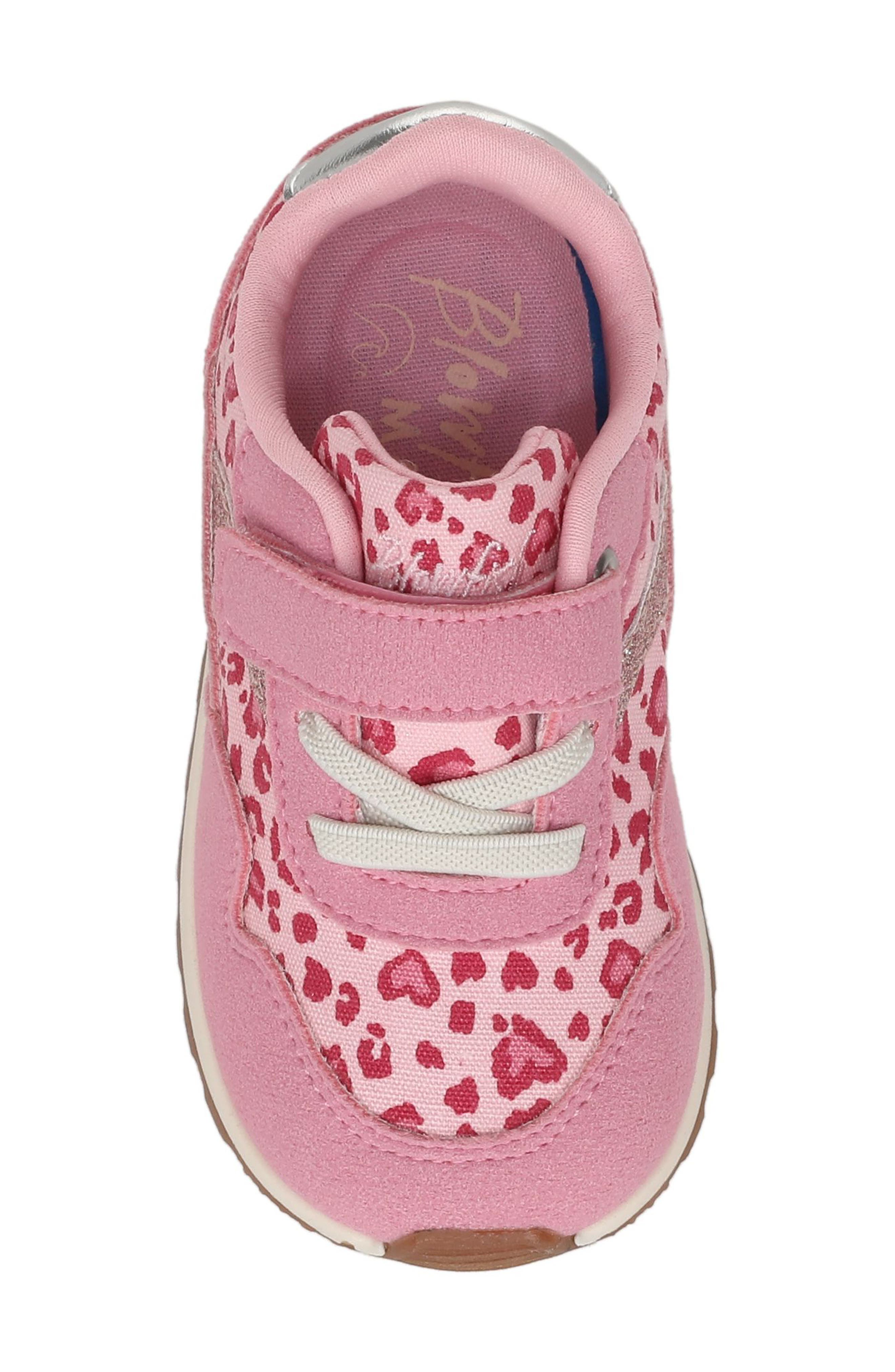 Blowfish Malibu Kids' Valley Sneaker, Alternate, color, Pink Leopard Print Faux Suede