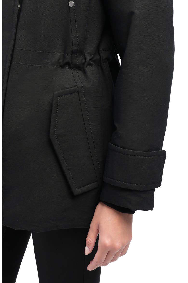 Aurora Water Repellent Genuine Shearling Lined 800 Fill Power Down Jacket, Alternate, color, BLACK W/ BLACK SHEARLING