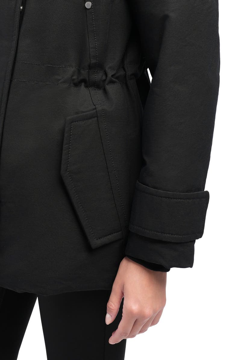 Moose Knuckles Aurora Water Repellent Genuine Shearling Lined 800 Fill Power Down Jacket, Alternate, color, Black W/ Black Shearling