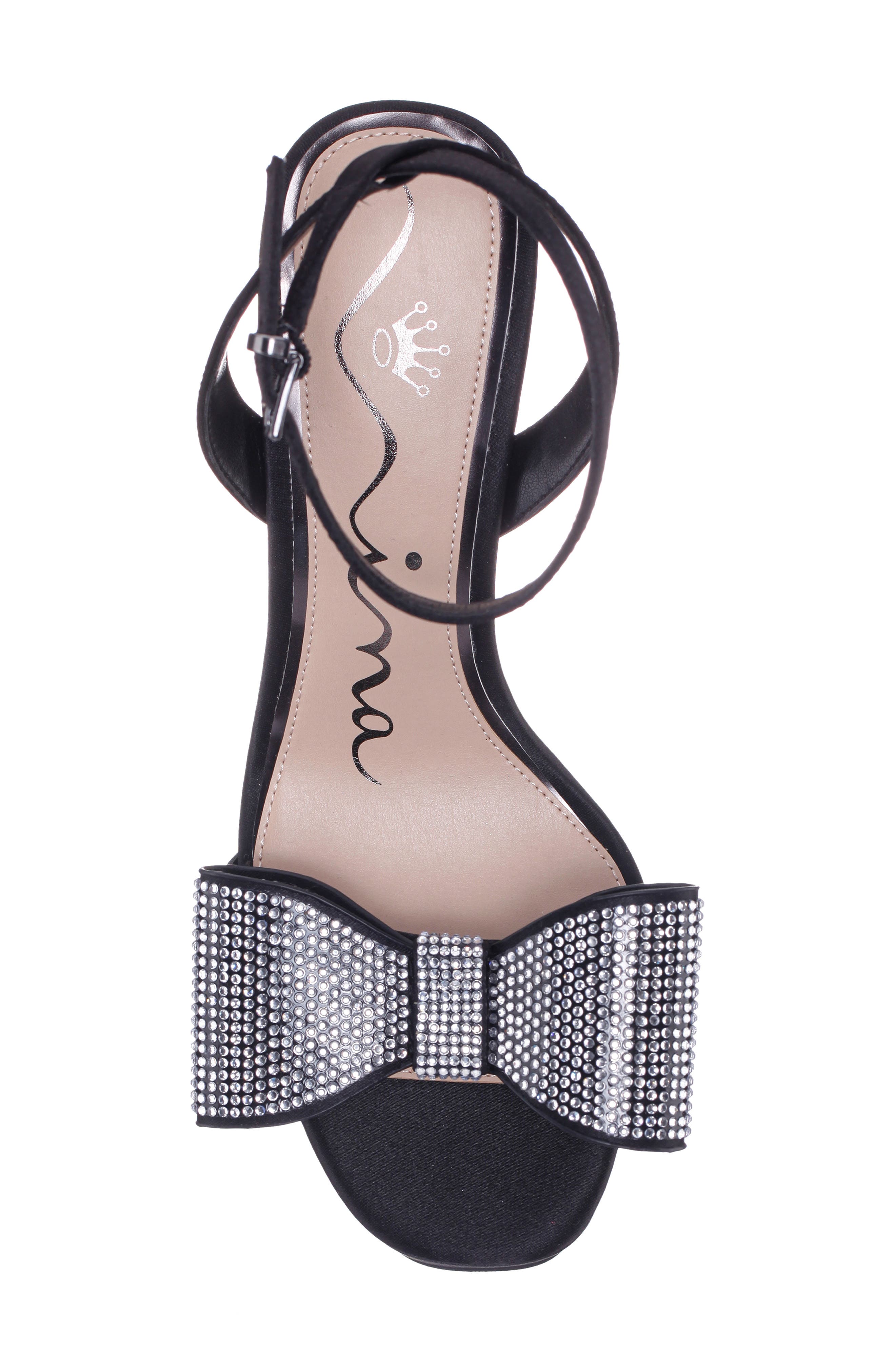 Nina Agusta Ankle Strap Platform Sandal, Alternate, color, Black