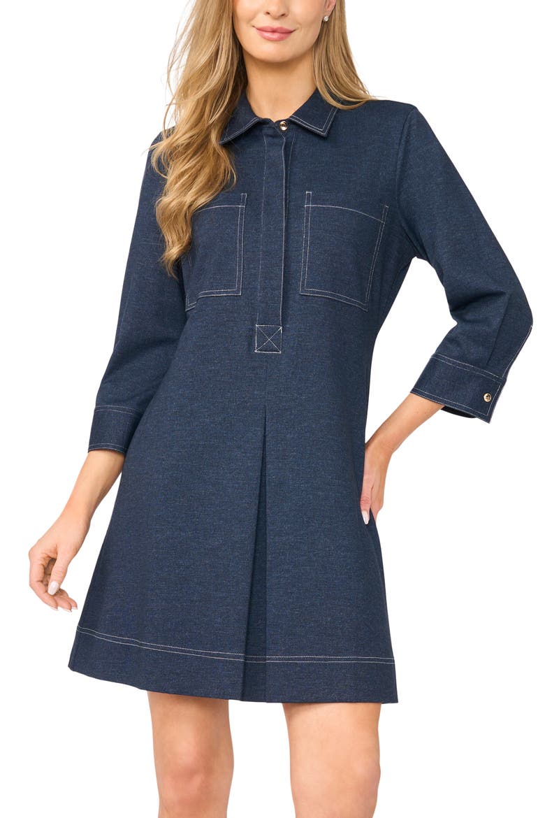 Denim Dress, Alternate, color, INDIGO NAVY