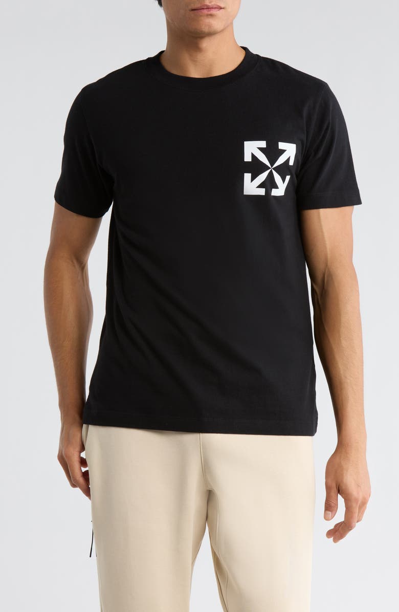 Off-White Slim Fit Single Arrow Graphic T-Shirt, Main, color, 