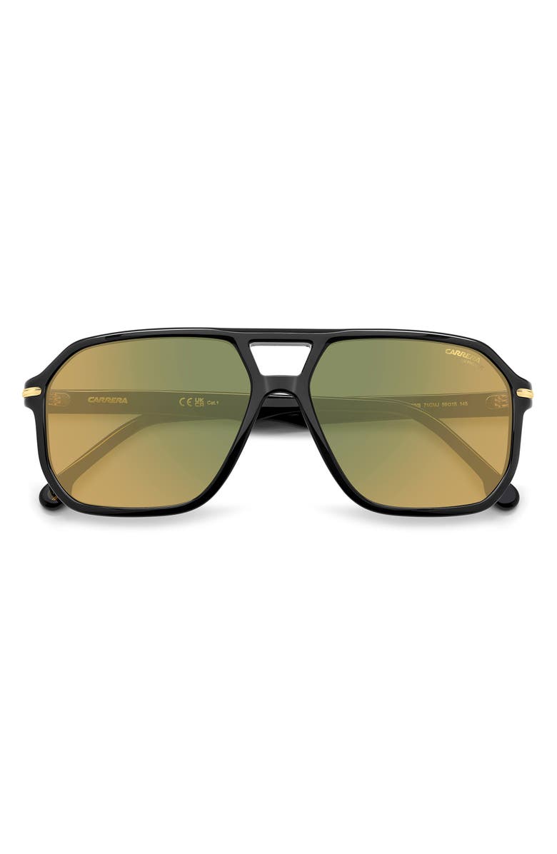 Carrera Eyewear 59mm Square Sunglasses, Alternate, color, Black Yellow