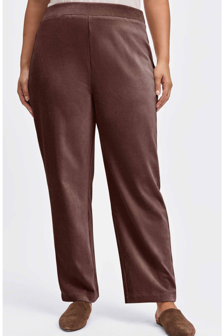 Caden Plush Corduroy Pants, Main, color, CHOCOLATE