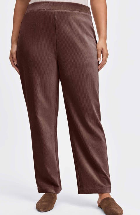 Caden Plush Corduroy Pants (Plus)