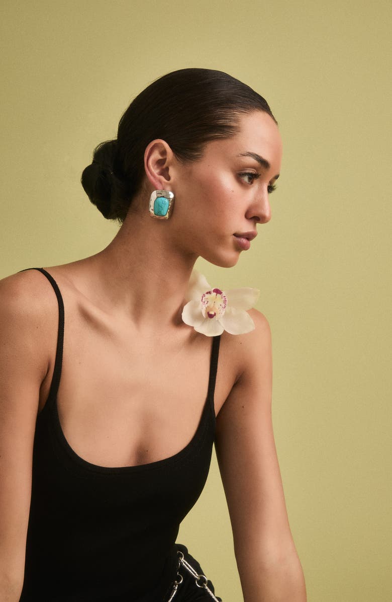 Petit Moments Giovana Drop Earrings, Alternate, color, Silver/ Turquoise