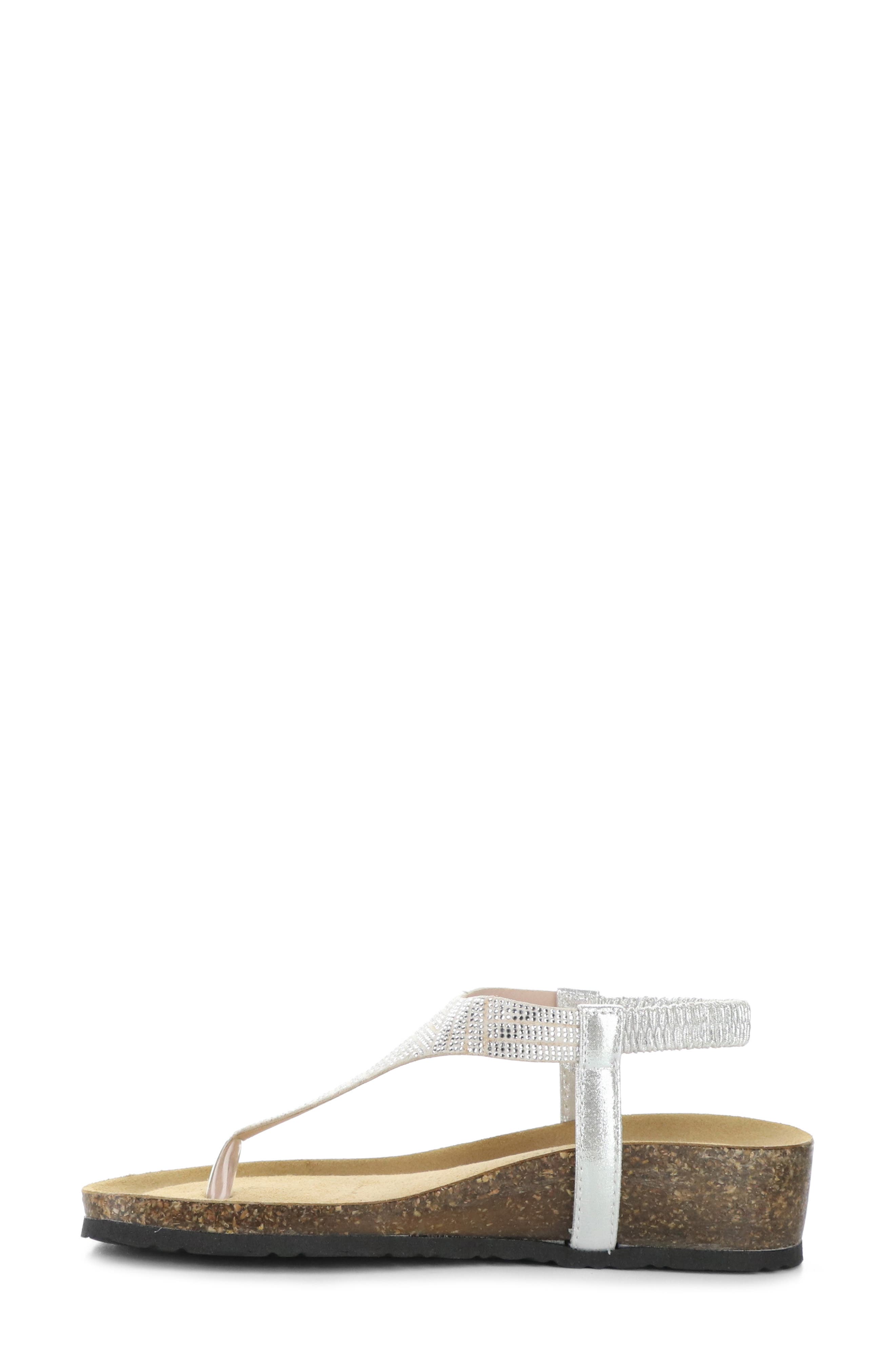 Lila Sandal, Alternate, color, SILVER BEADED LAMINATO