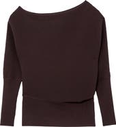 Reiss Lorna Off the Shoulder Rib Sweater