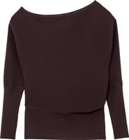Reiss Lorna Off the Shoulder Rib Sweater