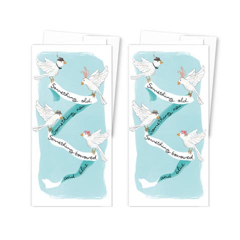 2ct Something Old, New, Borrowed and Blue Long Greeting Card Pack