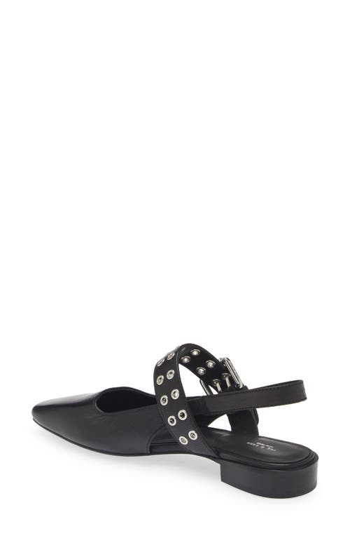 Rag & Bone Astra Houndstooth Buckle Slingback Ballerina Flats In Black