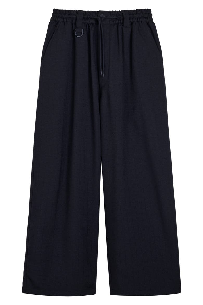 Sport Uniform Oversize Wide Leg Drawstring Pants, Alternate, color, BLACK
