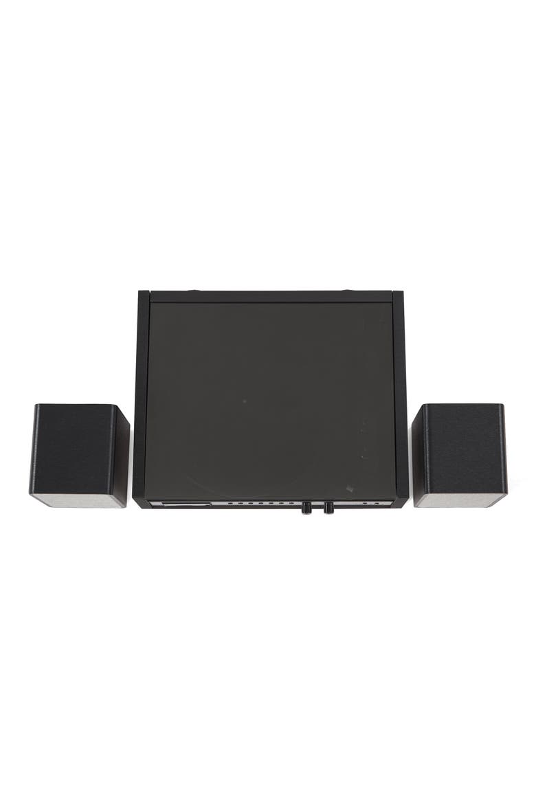 Coda Record Player with Speakers, Alternate, color, BLACK