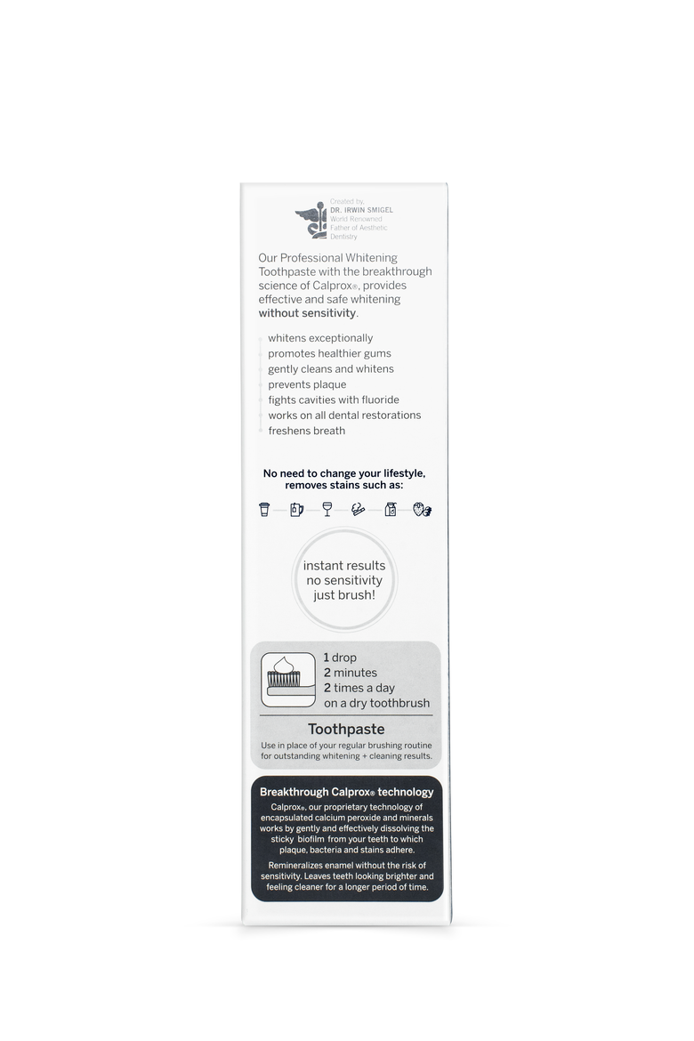 Professional Whitening Toothpaste with Fluoride, Alternate, color, White