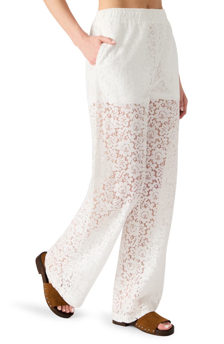 Steve Madden Venetia Lace Wide Leg Pants, Alternate, color, Antique