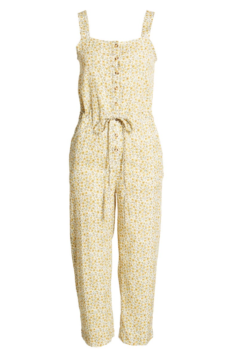 Billabong Sandy Shores Print Overalls, Alternate, color, 