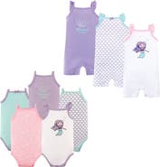 Hudson Baby Cotton Essentials 8-Piece Bodysuit & Romper Collection