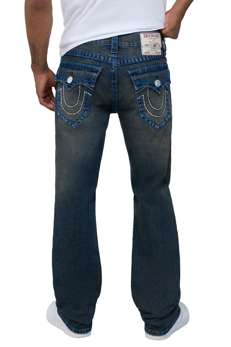 Ricky Super T Flap Straight Jeans, Alternate, color, GREENLAND DARK WASH
