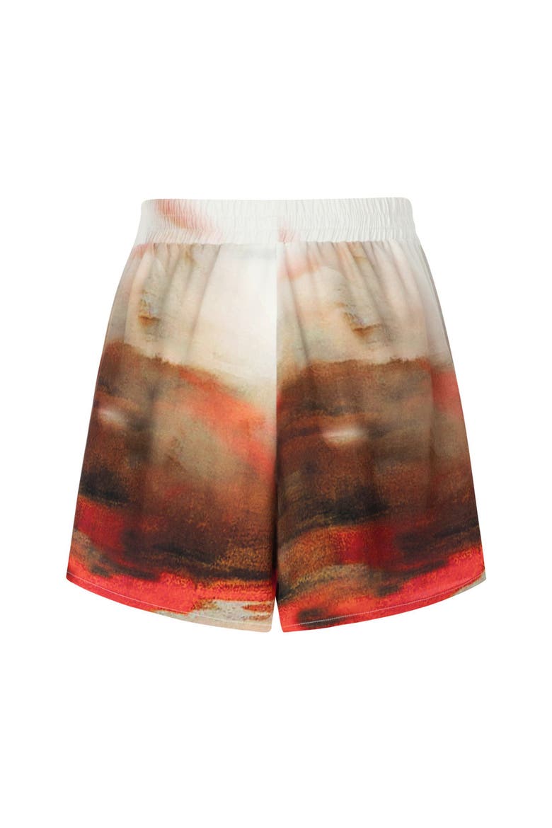 Printed High Waisted Shorts, Alternate, color, Multi-Colored