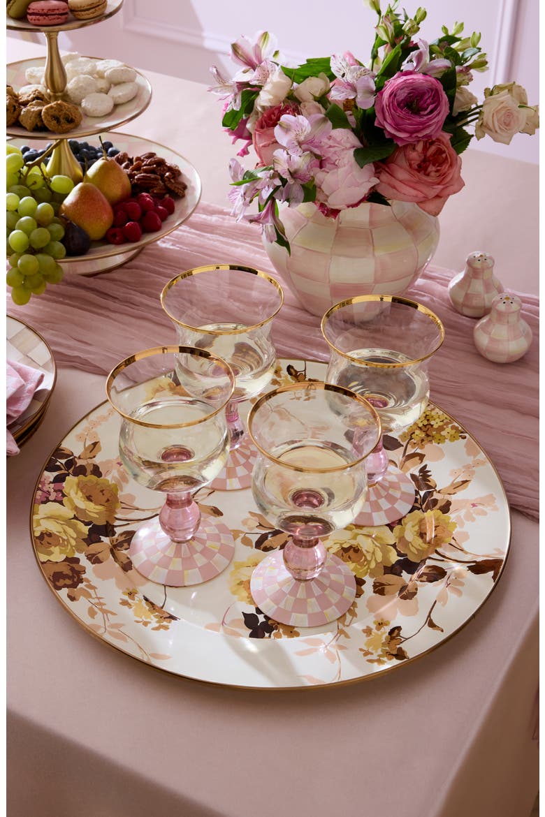 Wild Rose White Serving Platter, Alternate, color, WILD ROSE
