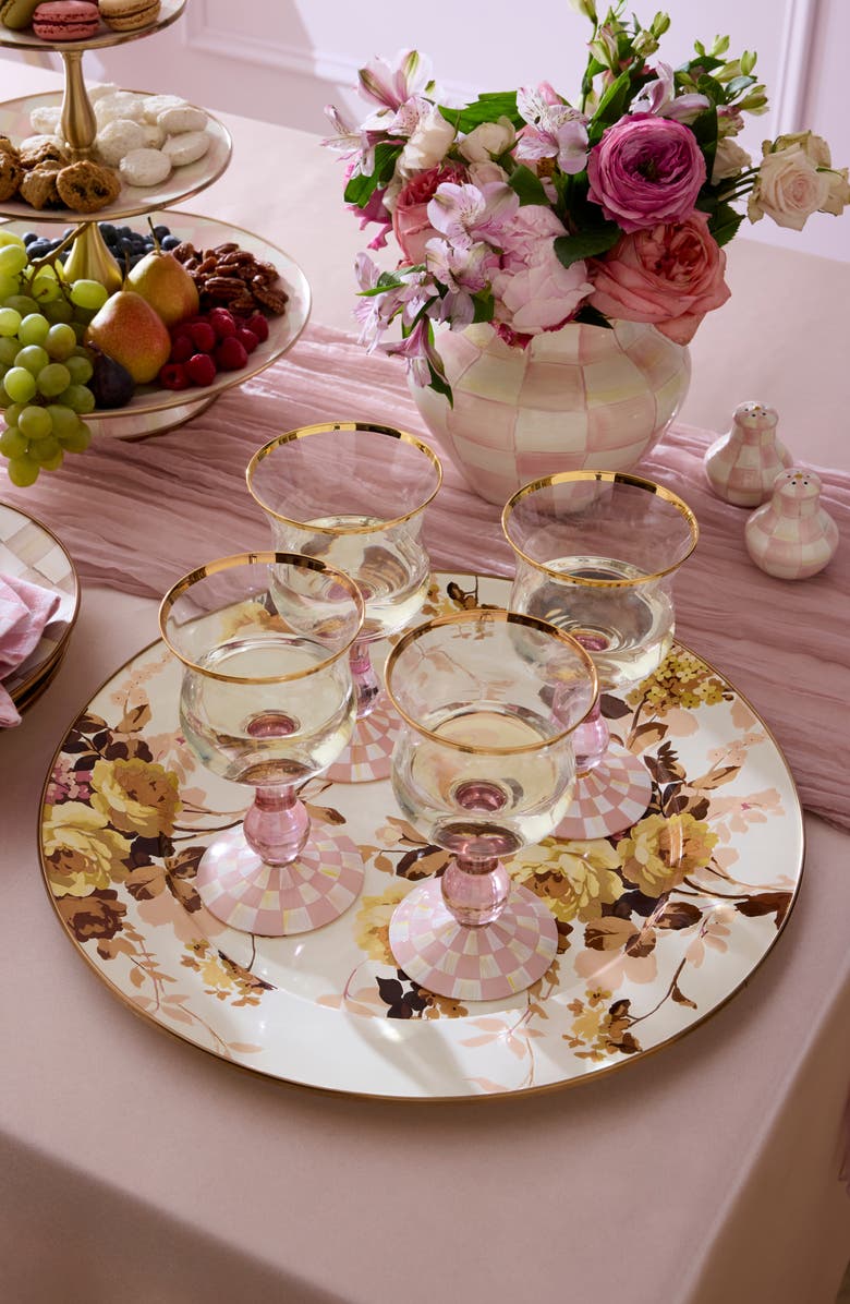MACKENZIE CHILDS Wild Rose White Serving Platter, Alternate, color, Wild Rose