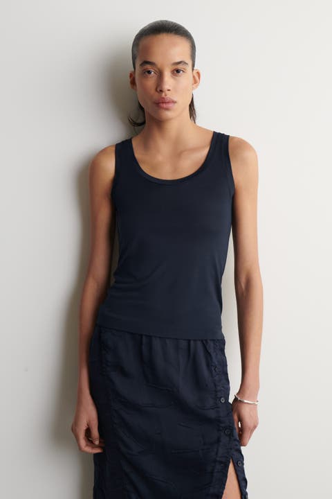 Scoop-neck Silk-jersey Tank Top