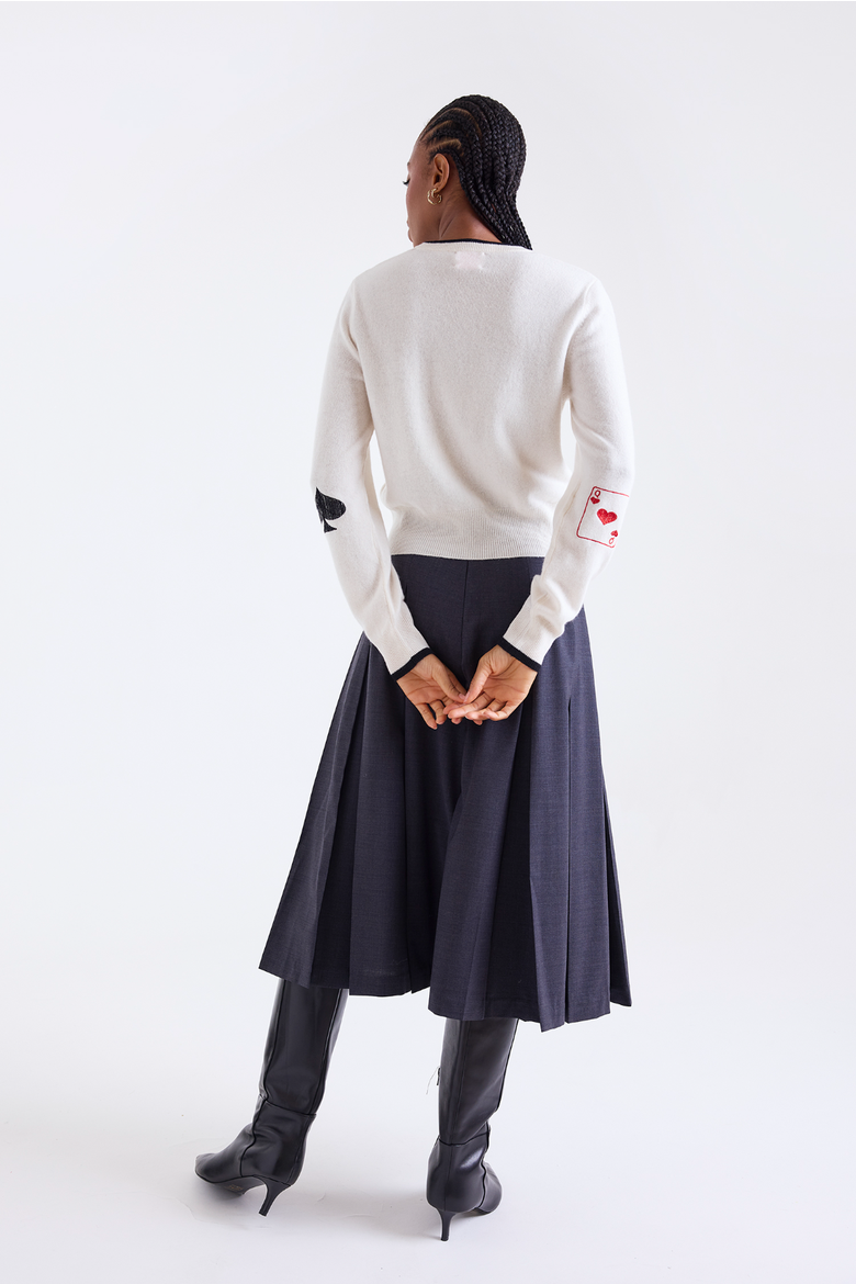 Hearts Crew Neck 100% Cashmere Sweater, Alternate, color, ORGANIC WHITE