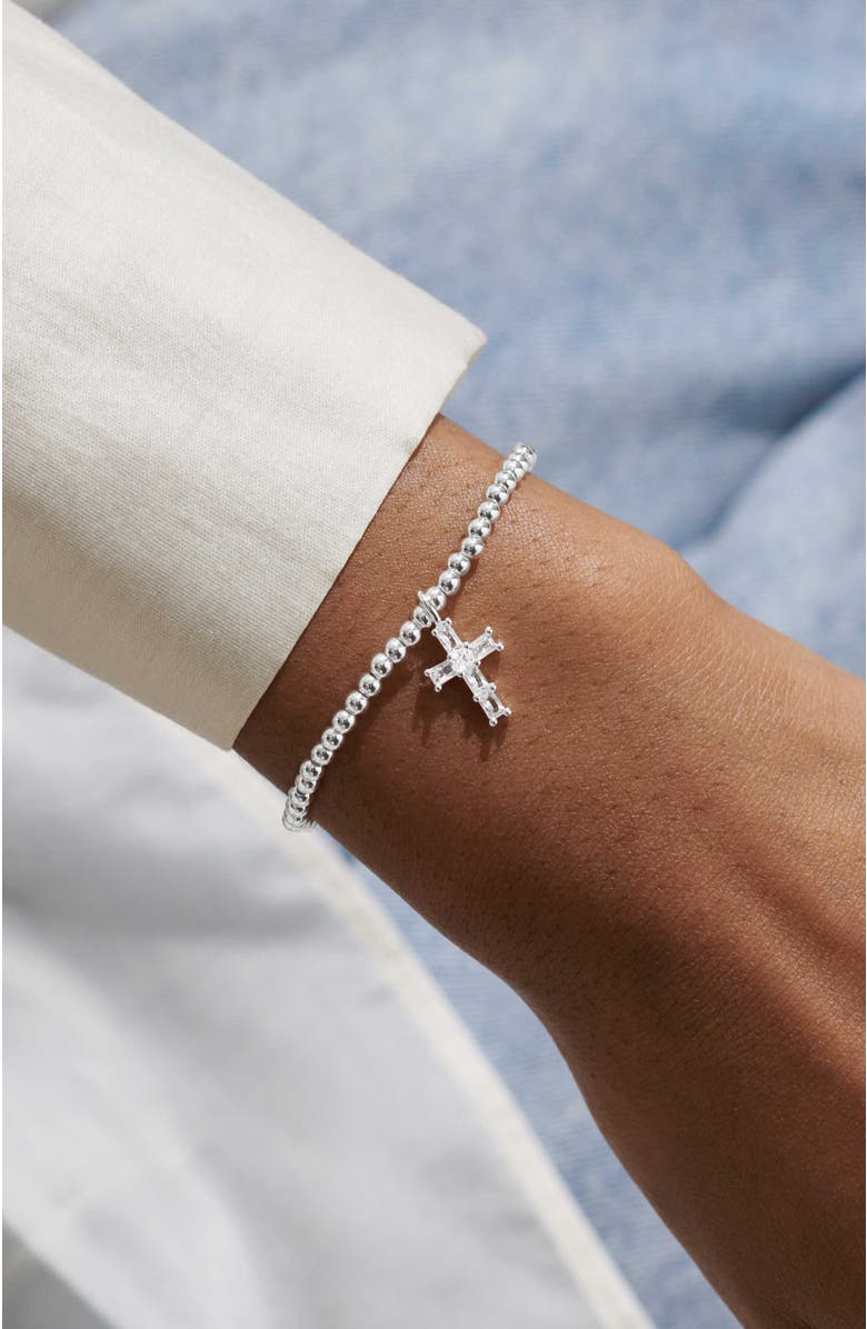 A Littles & Co A Little 'Blessed Is She Who Believes' Bracelet, Alternate, color, Silver Plated