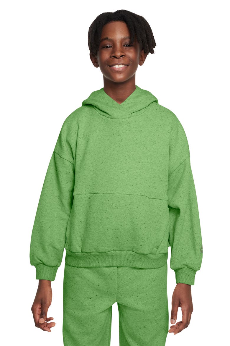 Kids' Icon Fleece Pullover Hoodie, Main, color, 350 CHLOROPHYLL/SAIL/TREELINE