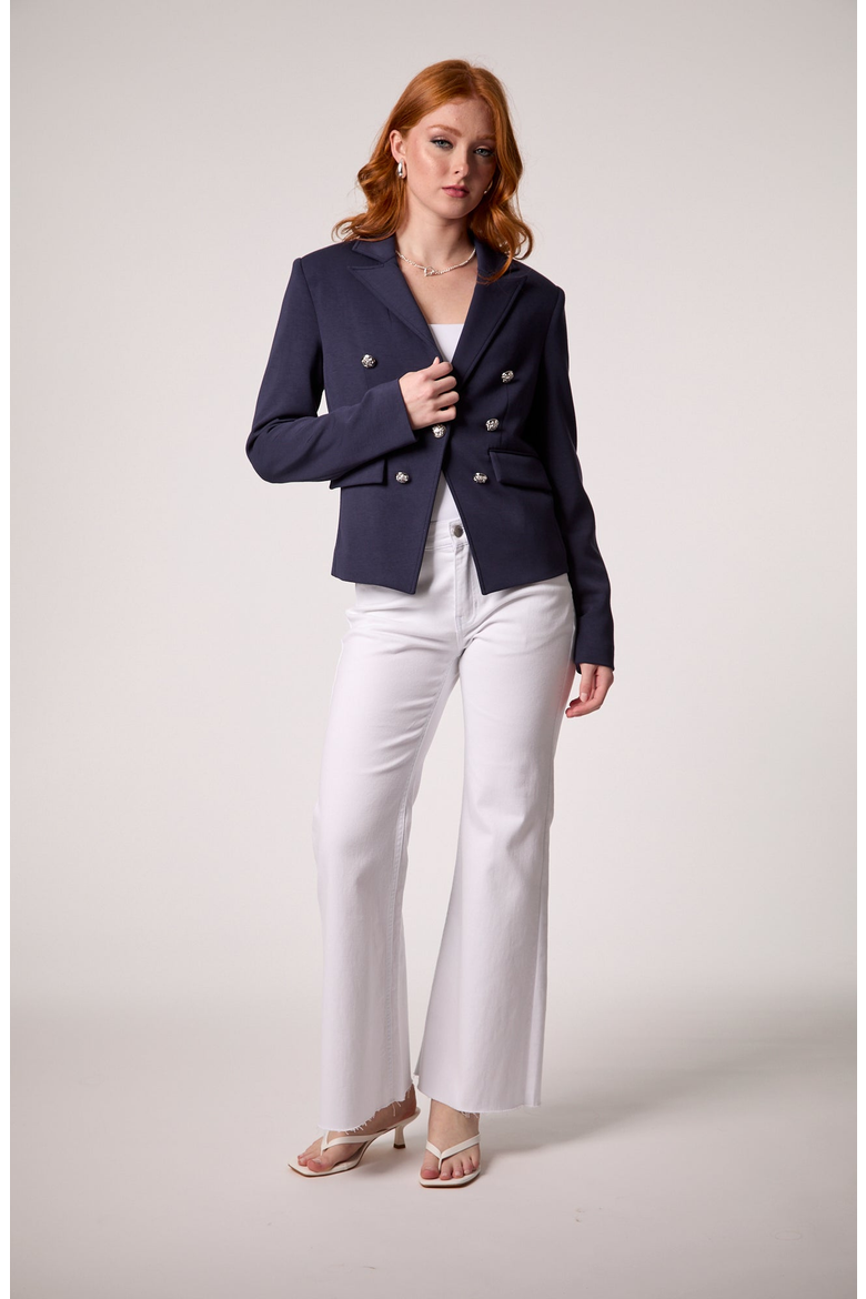 Kasey Hooded Blazer, Alternate, color, Navy