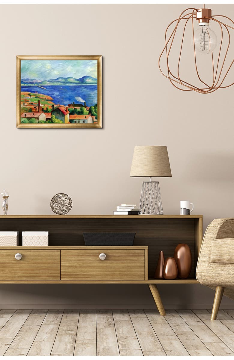 OVERSTOCK ART The Gulf Of Marseilles - Framed Oil Reproduction of an Original Painting By Paul Cezanne, Main, color, 
