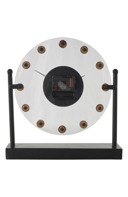 Vivian Lune Home Modern Black Metal Clock In Black
