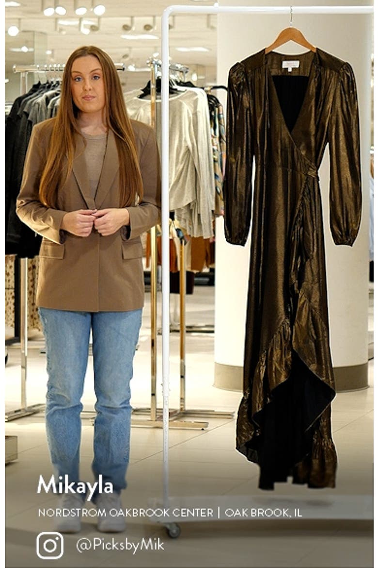 Meryl Long Sleeve Wrap High-Low Cocktail Dress video