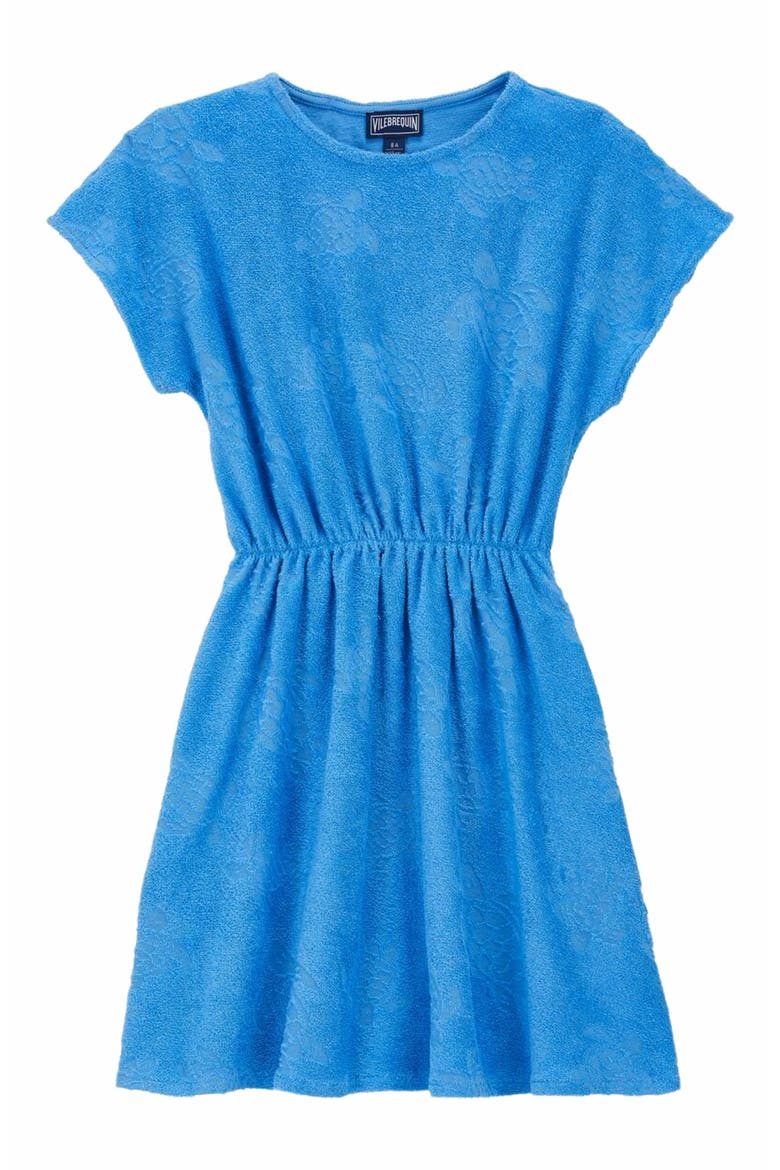 Kids' Little Golden Terry Dress, Main, color, OCEAN