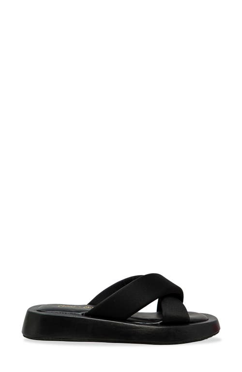 CHASE & CHLOE CHASE AND CHLOE CROSSOVER FLATFORM SLIDE SANDAL 