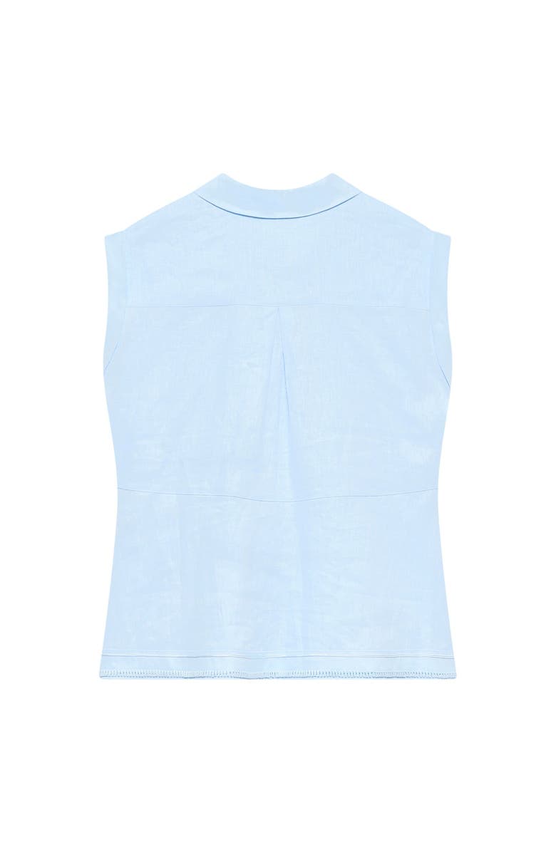 MINT VELVET Linen Sleeveless Shirt, Alternate, color, Blue