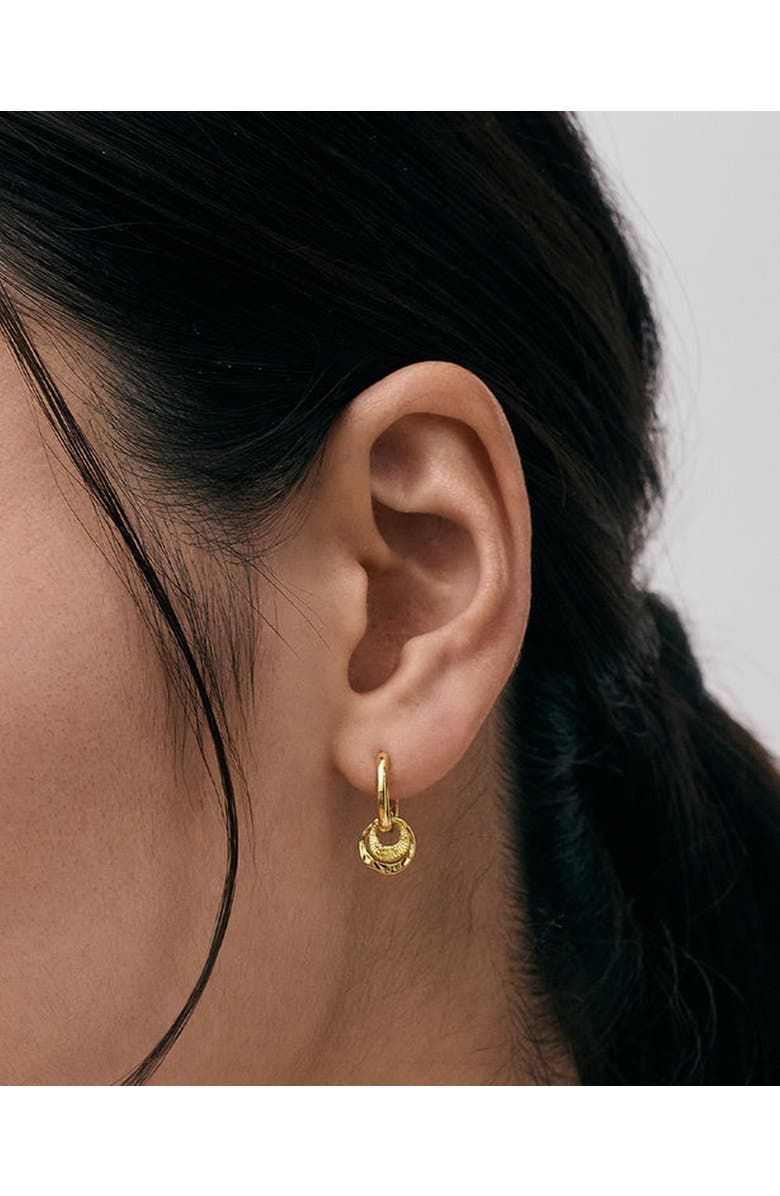 Astley Clarke Gold Raye Charm Huggie Hoops, Alternate, color, Gold