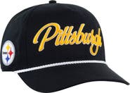 '47 Men's '47 Black Pittsburgh Steelers Overhand Hitch Adjustable Hat