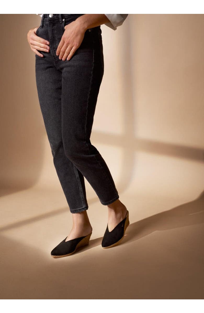 VISCATA Truja Suede Espadrille Mule Wedges, Alternate, color, Black