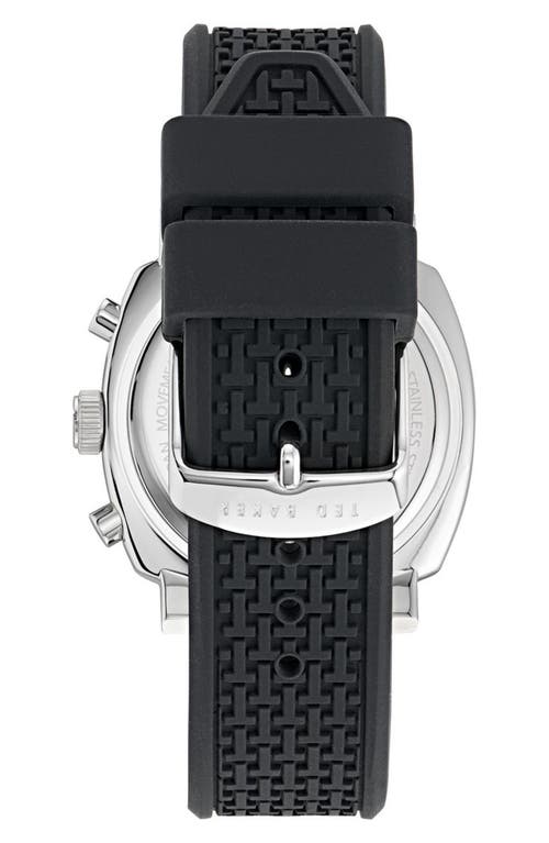 Ted Baker Tb Urban Silicone Strap Watch, 20mm In Black